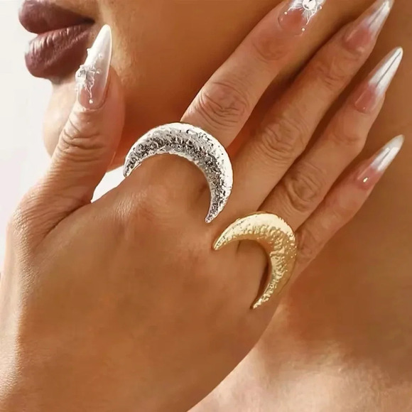 Soleil Moon Stainless Steel Waterproof Ring - Picture 2 of 8